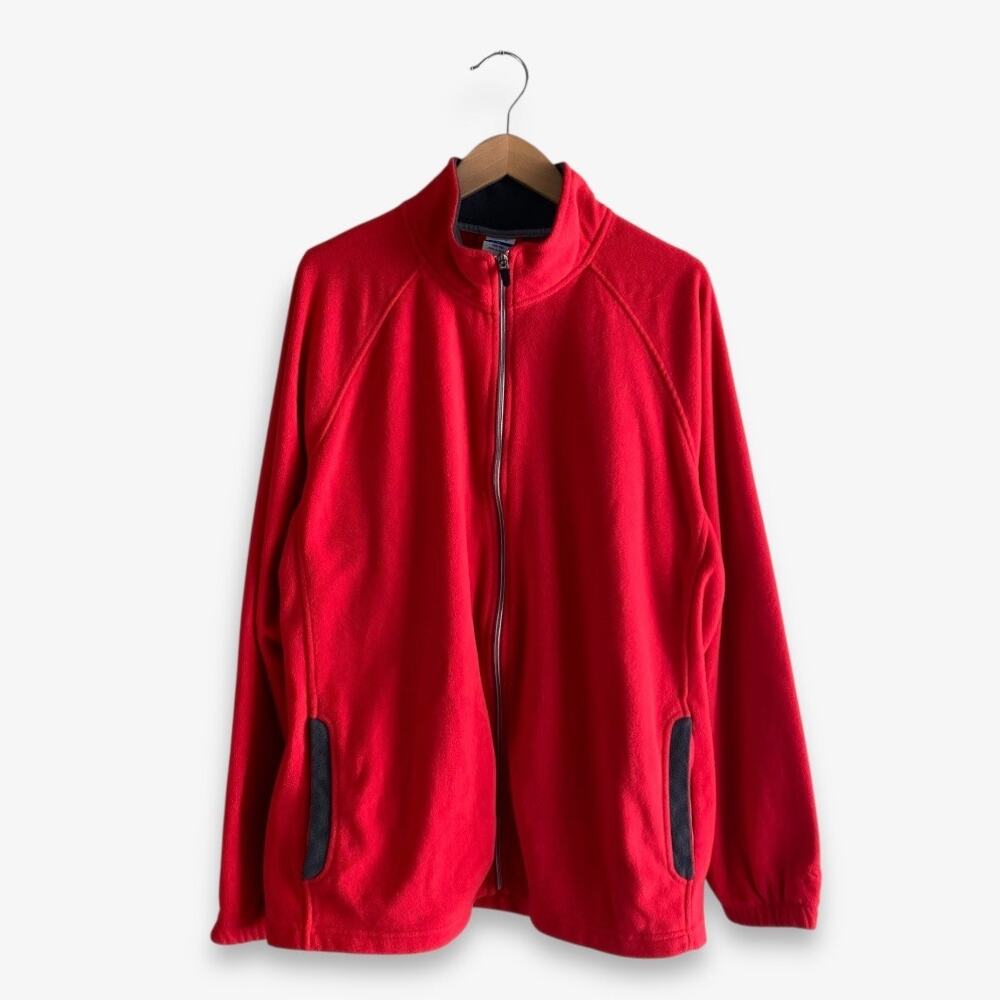 Starter Men’s Fleece Zip Up Sweater Red XL